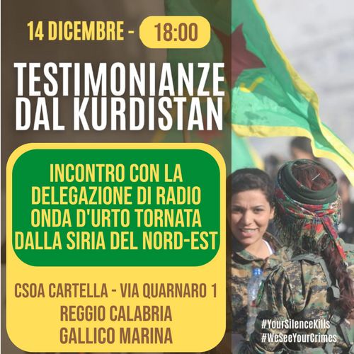 TESTIMONIANZE DAL KURDISTAN ROJAVA