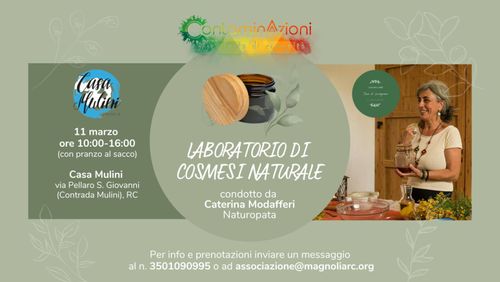 Laboratorio di cosmesi naturale ContaminAzioni festa di comunità itinerante 