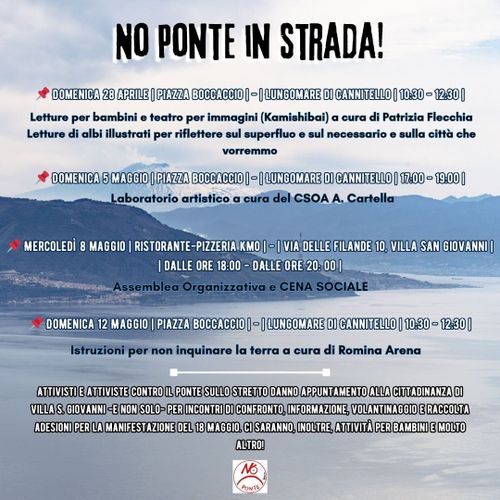 Attività #NoPonte a Villa S. Giovanni